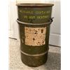 Image 1 : Vintage Military Surplus Metal Drum Container