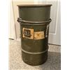 Image 2 : Vintage Military Surplus Metal Drum Container