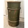 Image 4 : Vintage Military Surplus Metal Drum Container