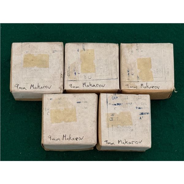 9×18mm Makarov Military Factory Ammunition – 80 Rounds