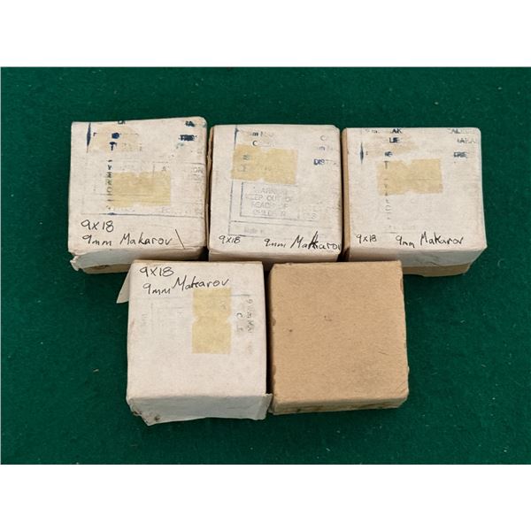 9×18mm Makarov Military Factory Ammunition – 80 Rounds