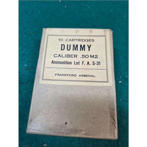 .50 Cal M2 Dummy Ammo in Original Frankford Arsenal Box