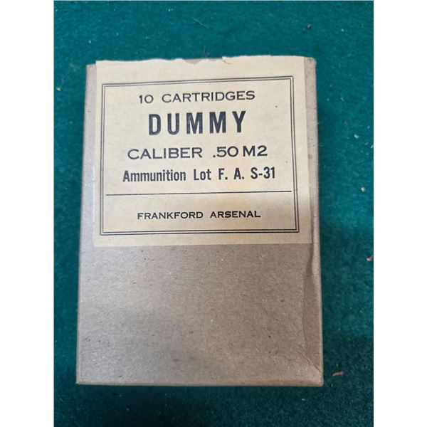 .50 Cal M2 Dummy Ammo in Original Frankford Arsenal Box