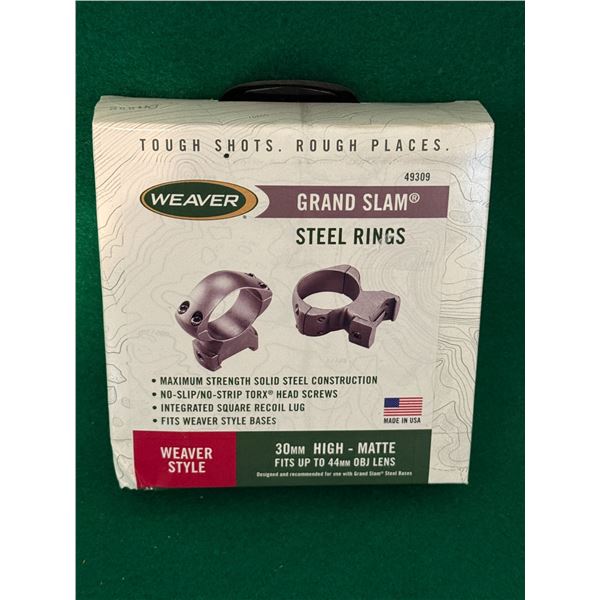 Weaver Grand Slam 30mm High Steel Scope Ring Set
