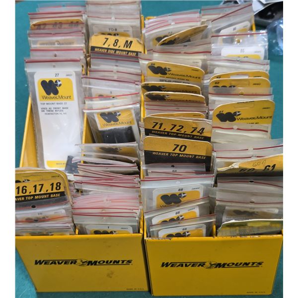 Assortment of 230 Weaver Bases in Display Boxes