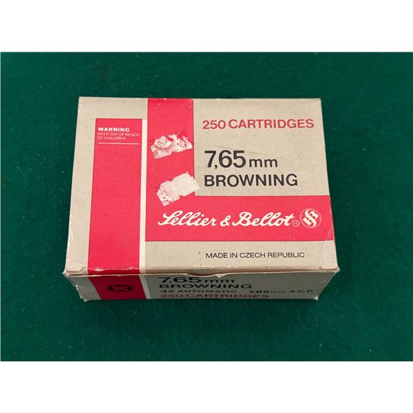 7.65mm Browning Sellier & Bellot Factory Ammunition