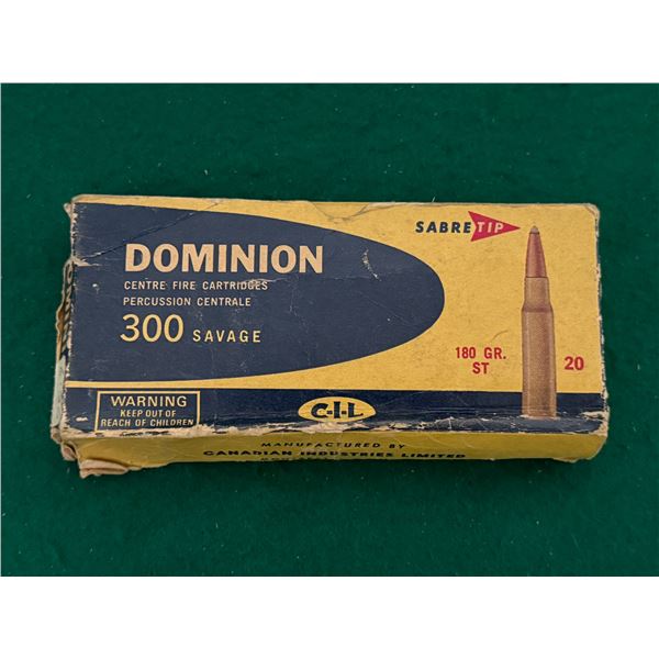 300 Savage 180 Gr Dominion Centre Fire Factory Ammunition