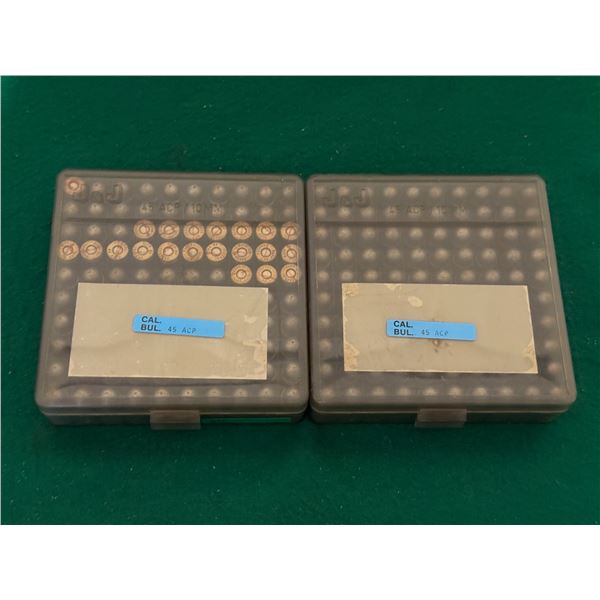 45 AUTO Reloaded Ammunition in Plastic Cases