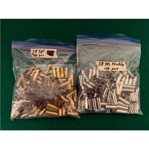38 SPL Brass and Nickel Casings