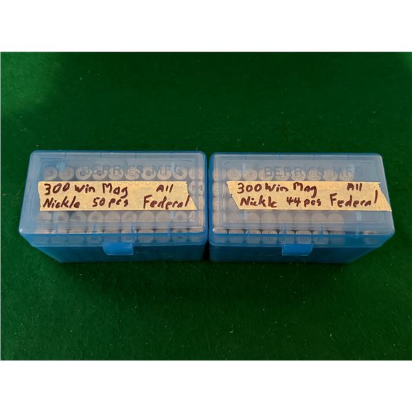 300 Win Mag Federal Nickel Brass in Hard Cases