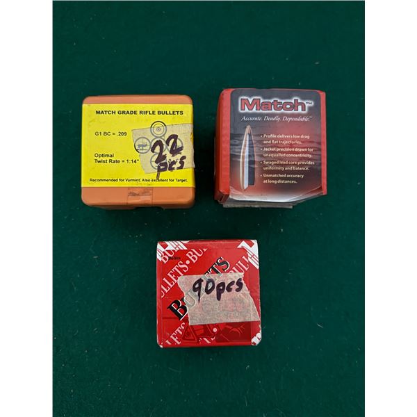 .22 CAL Hornady and Berger Bullets