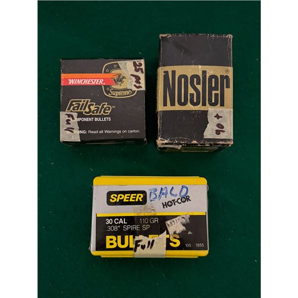30 CAL Nosler and Speer Bullets