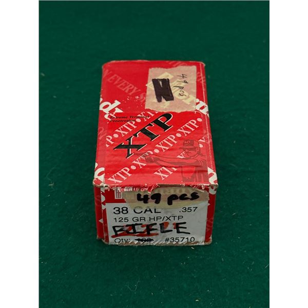 38 CAL 125 Gr Hornady Bullets