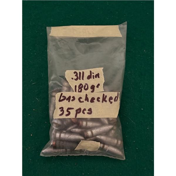 .311 Dia 180 Gr Gas Checked Bullets
