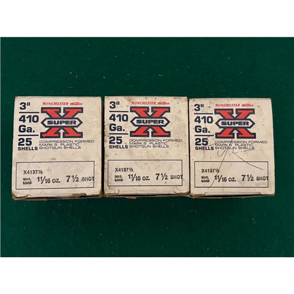 .410 Ga 3" Size 7-1./2 Winchester Super X Shotshells