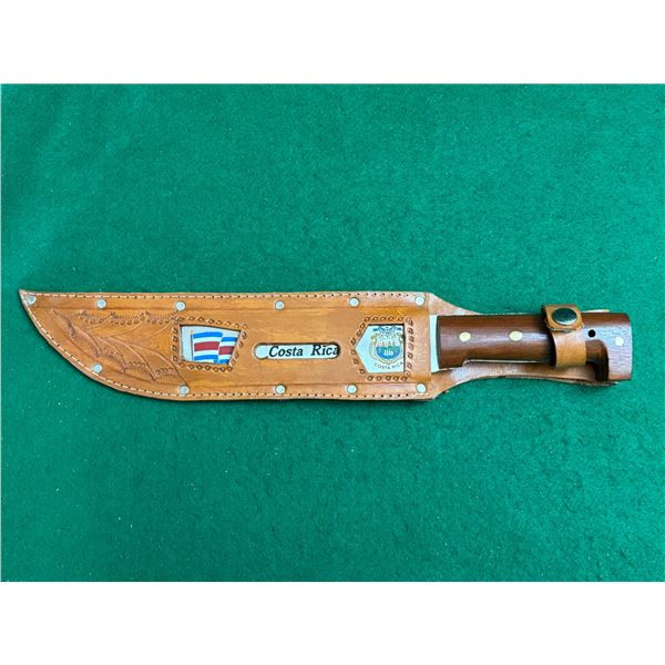 Costa Rica Commemorative Knife in Specialty Leather Sheath