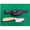 Image 2 : Michael Igo Custom Fixed Blade Hunting Knife with Specialty Leather Sheath.