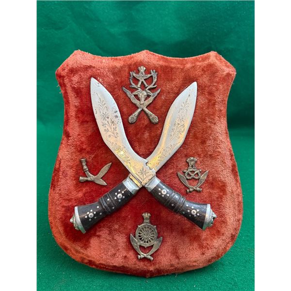 Vintage Indian Gurkha Commemorative Souvenir Plaque