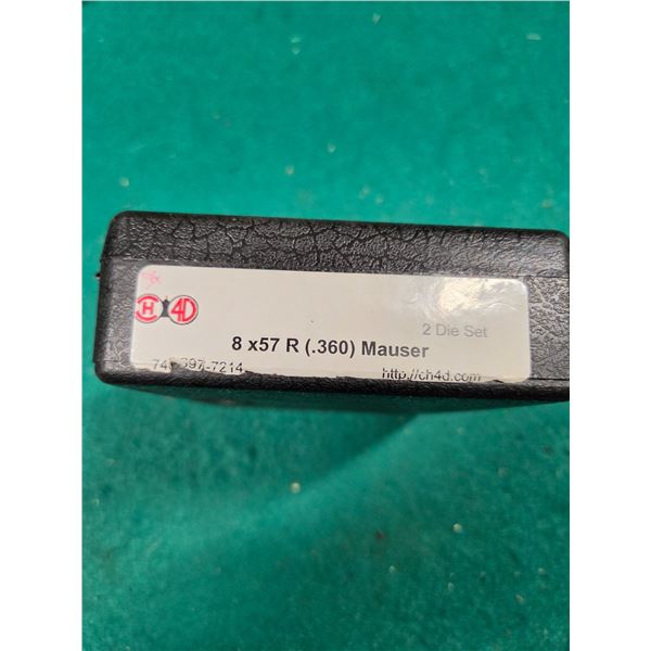 C&H  8x57R (360 Mauser Reloading Dies with Shell Holder
