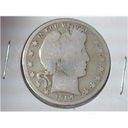 1904 Barber half dollar
