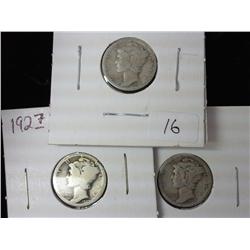 1927 P/D/S Mercury Dimes