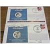 2-State Quarters 1st Day Covers With Coins FL, MI