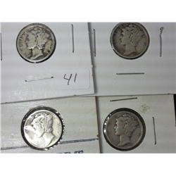 1931, 34-D, 45-P And 45-D Mercury Dimes