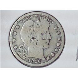 1916-D Barber Quarter (VG)