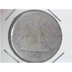 1876 Seated Liberty Quarter