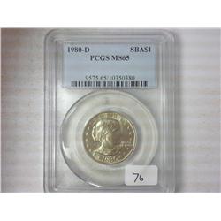 1980-D SBA Dollar PCGS MS65
