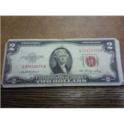 1953 Red Seal Two Dollar Note (As Shown)