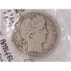 1914-D Barber Quarter