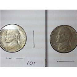 1938-D And 1939-D Jefferson Nickels