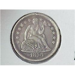 1856 Seated Liberty Dime (EF)