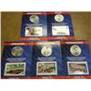 Image 1 : 5 US MInt/USPS 2002 State Quarter & Stamp Sets