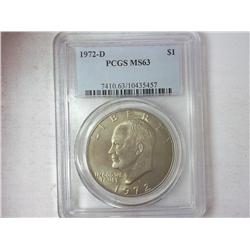 1972-D Ike Dollar PCGS MS63