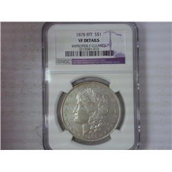1878 8TF Morgan Dollar NGC VF Details Improperly