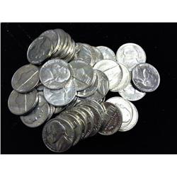 Roll Of 41-Assorted Jefferson Nickels Mostly 60's