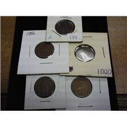 1882, 86, 1900, 02 And 06 Indian Head Cents