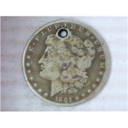 1884 Morgan Silver Dollar (Holed)