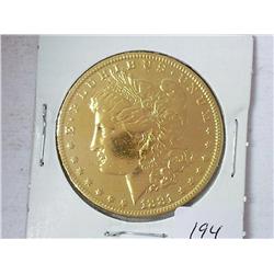 1881 Gold Plated Morgan Dollar