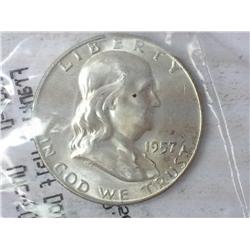 1957-D Franklin Half Dollar (UNC)