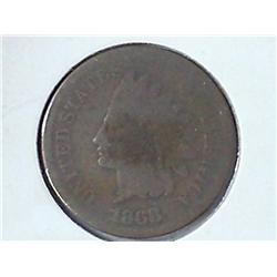 1868 Indian Head Cent (Key Date) Good