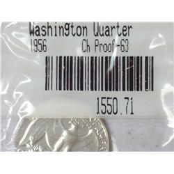 1956 Silver Washington Quarter (Choice Proof 63)