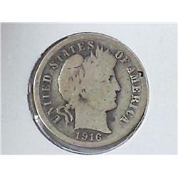 1916-S Barber Dime