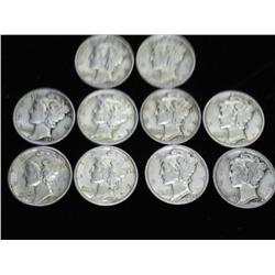 10 Assorted Mercury Dimes