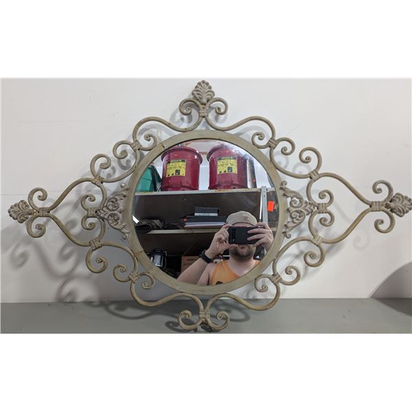 Ornate Metal Wall Mirror