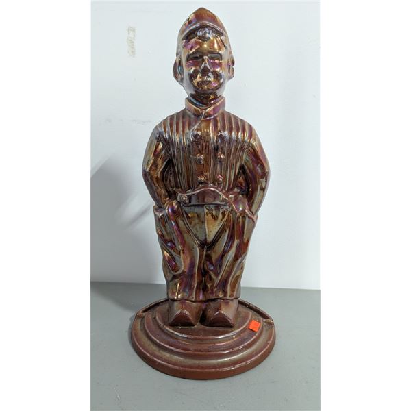 Enameled Cast Iron Dutch Boy Fireplace Tool Holder