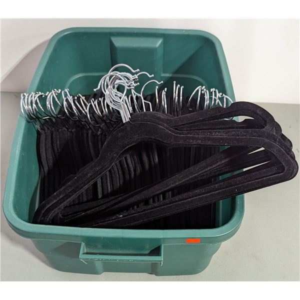 Lot of Black Velvet Hangers