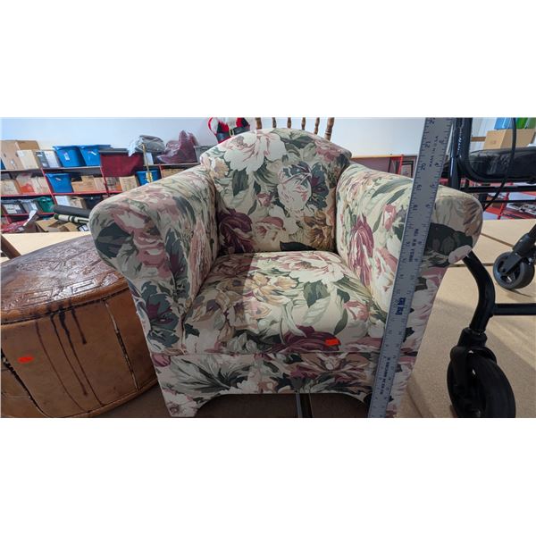Children's Floral Barrel Armchair